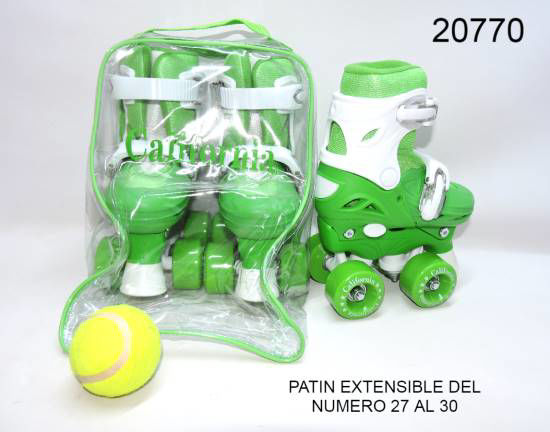 Imagen de PATIN 4 RUEDAS 27-30 CON ESTUCHE VERDE 12.25